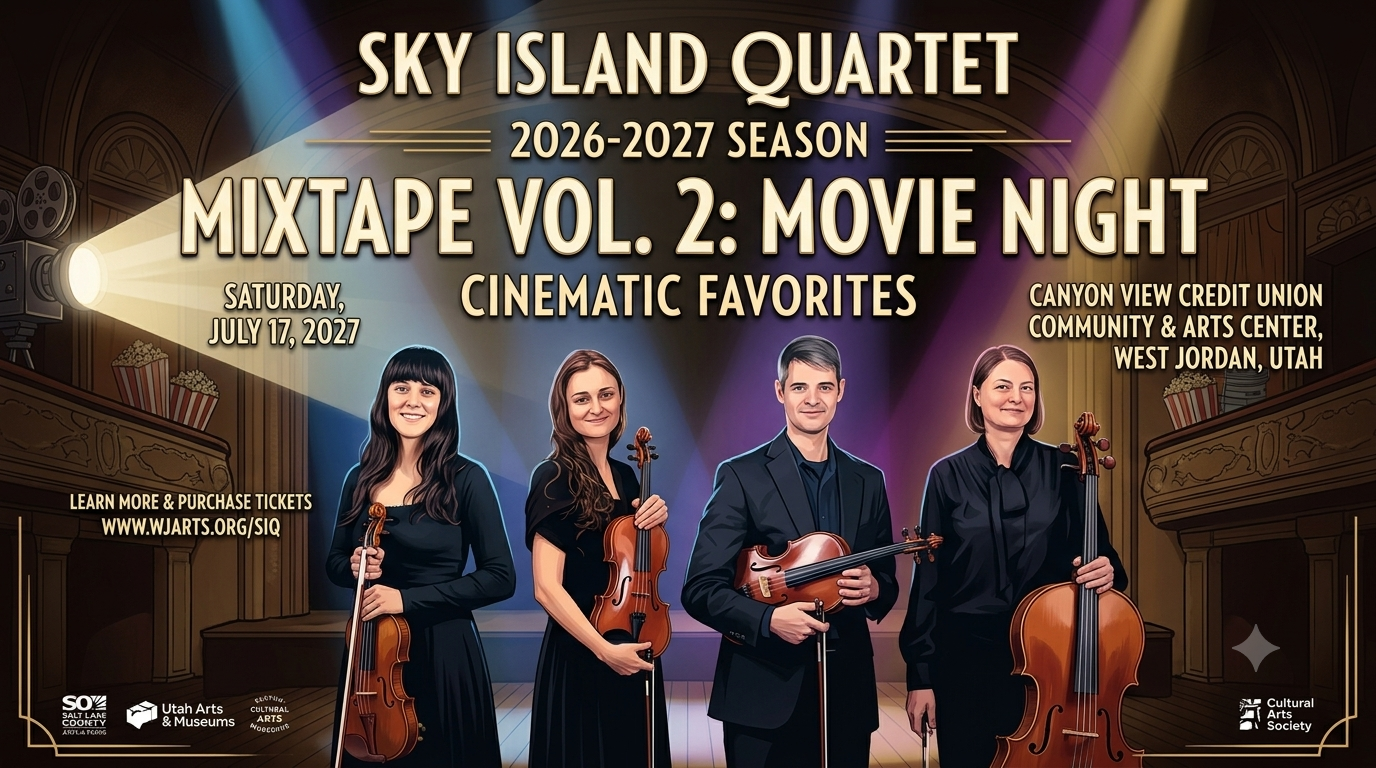 Sky Island Quartet Mixtape concert banner for the July 17 performance in West Jordan